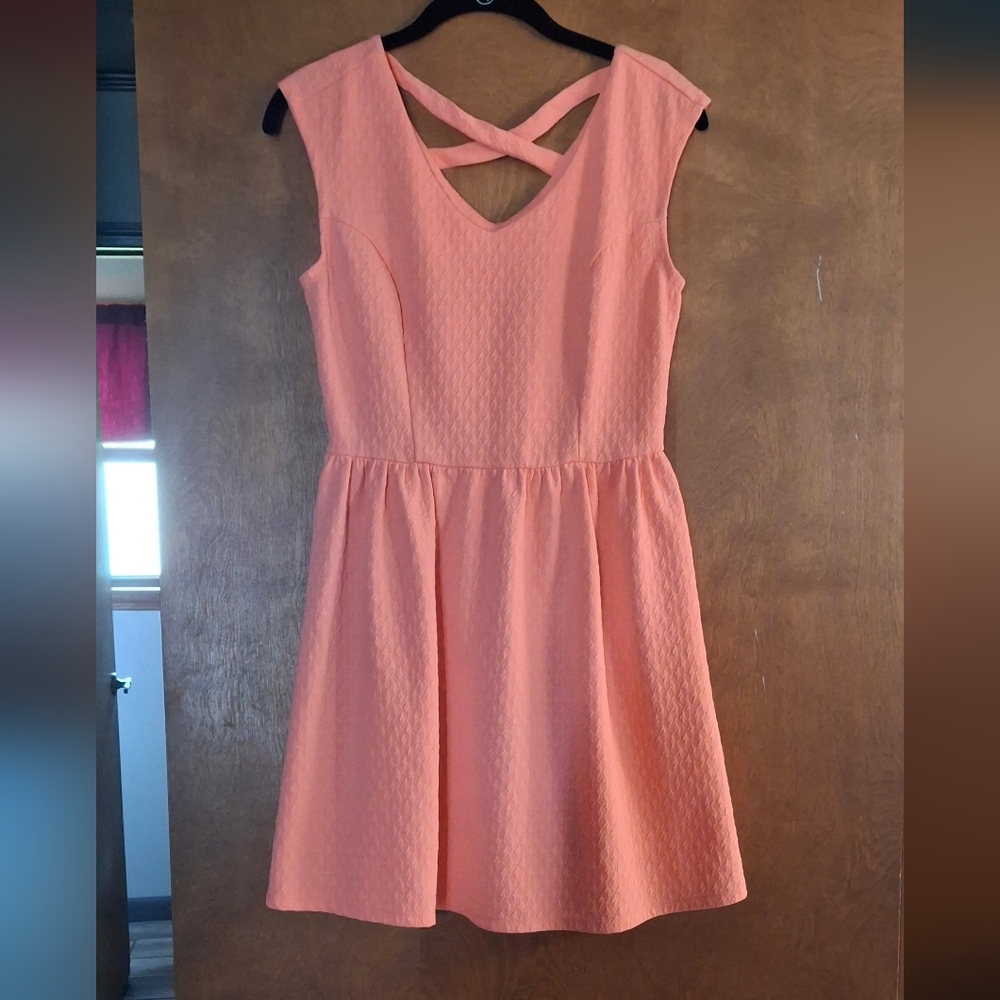 No Boundaries Coral Sleeveless Dress